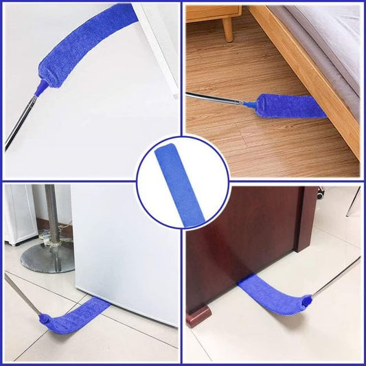 Microfibre Duster for High Ceilings – 100" Telescopic Extension Pole Kit, Reusable & Washable Duster for Fans, Cobwebs & Blinds