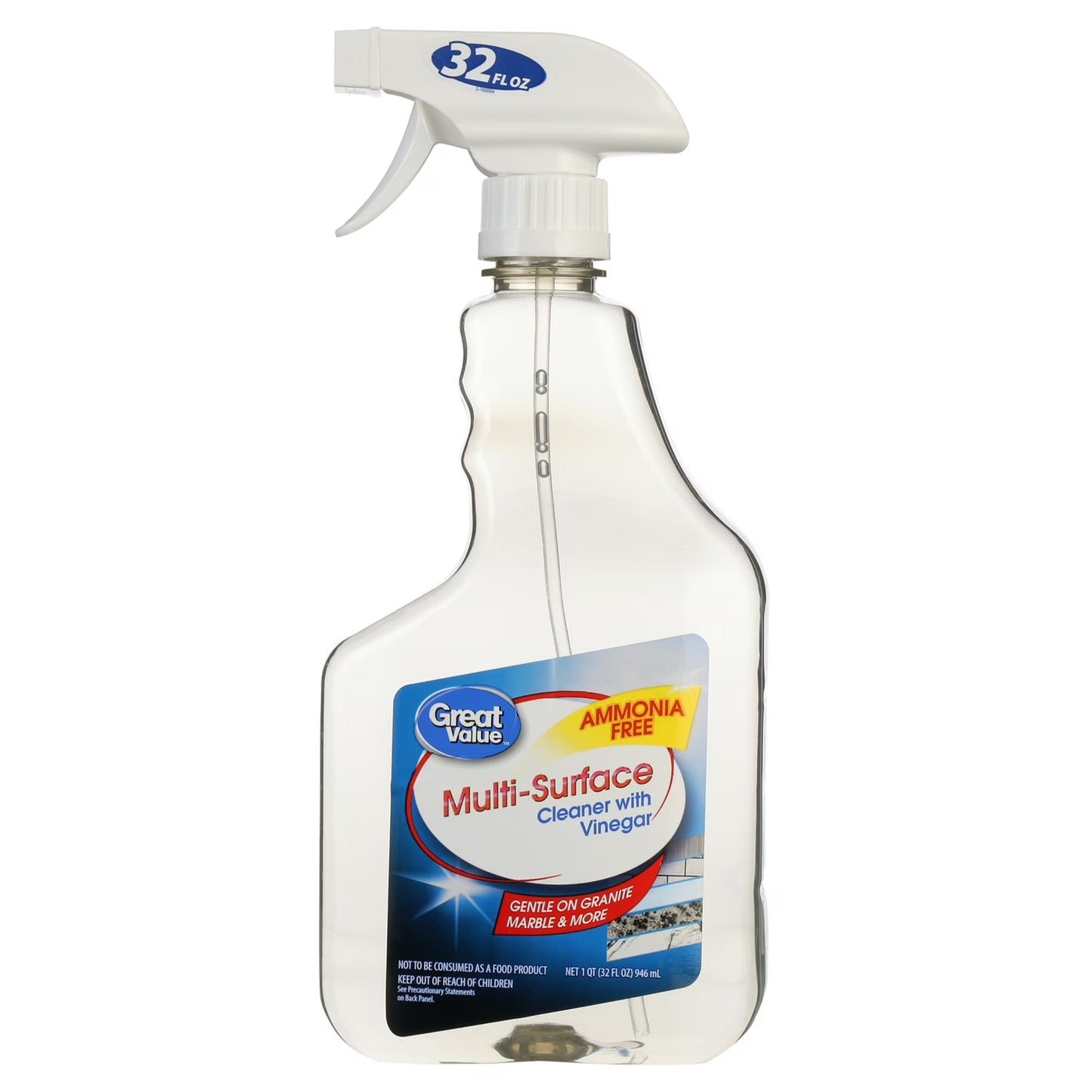 Great Value Multi-Surface Cleaner with Vinegar – Unscented, 32 fl oz