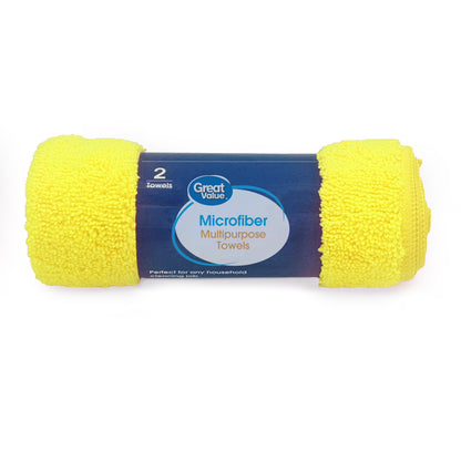 (4 Pack) Great Value Multipurpose Microfiber Household Cleaning Cloths – 2 Count per Pack, Multicolor
