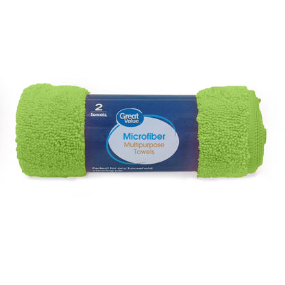 (4 Pack) Great Value Multipurpose Microfiber Household Cleaning Cloths – 2 Count per Pack, Multicolor