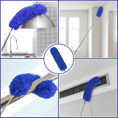 Microfibre Duster for High Ceilings – 100" Telescopic Extension Pole Kit, Reusable & Washable Duster for Fans, Cobwebs & Blinds