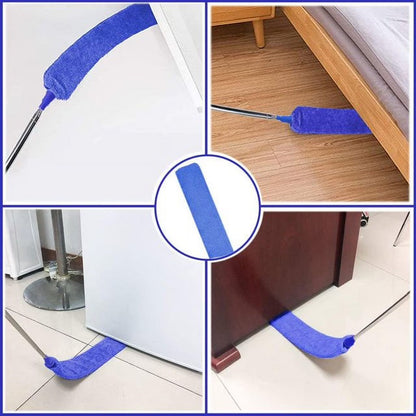 Microfibre Duster for High Ceilings – 100" Telescopic Extension Pole Kit, Reusable & Washable Duster for Fans, Cobwebs & Blinds