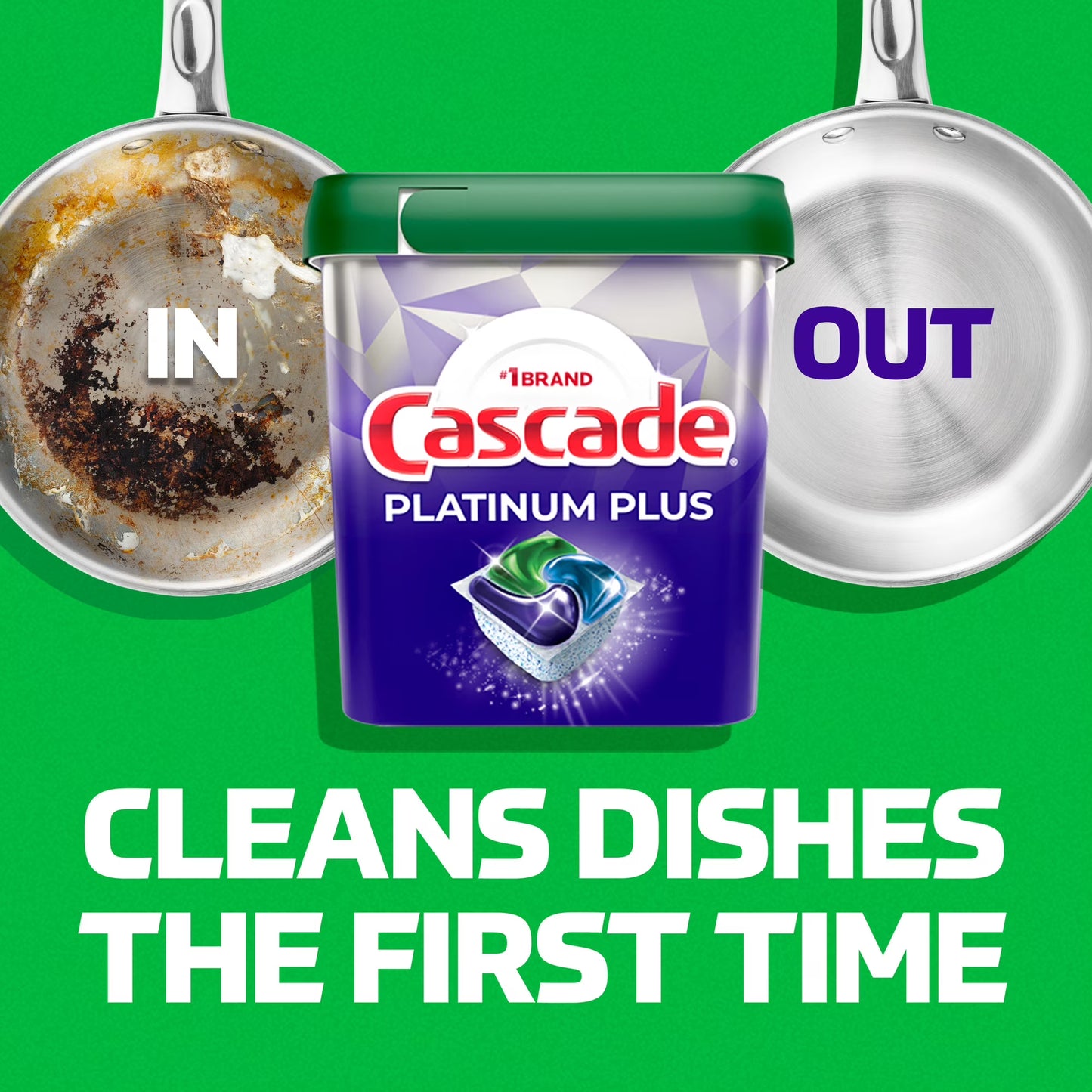 Cascade Platinum Plus Dishwasher Pods – Fresh Scent, 57 Count