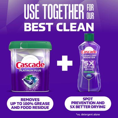 Cascade Platinum Plus Dishwasher Pods – Fresh Scent, 57 Count