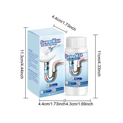 Yunuuuoa Powerful Pipe Drain Cleaner – Sewer Max Clog Remover, Fast-Acting Hair & Grease Dissolver (Non-Corrosive & Odorless)
