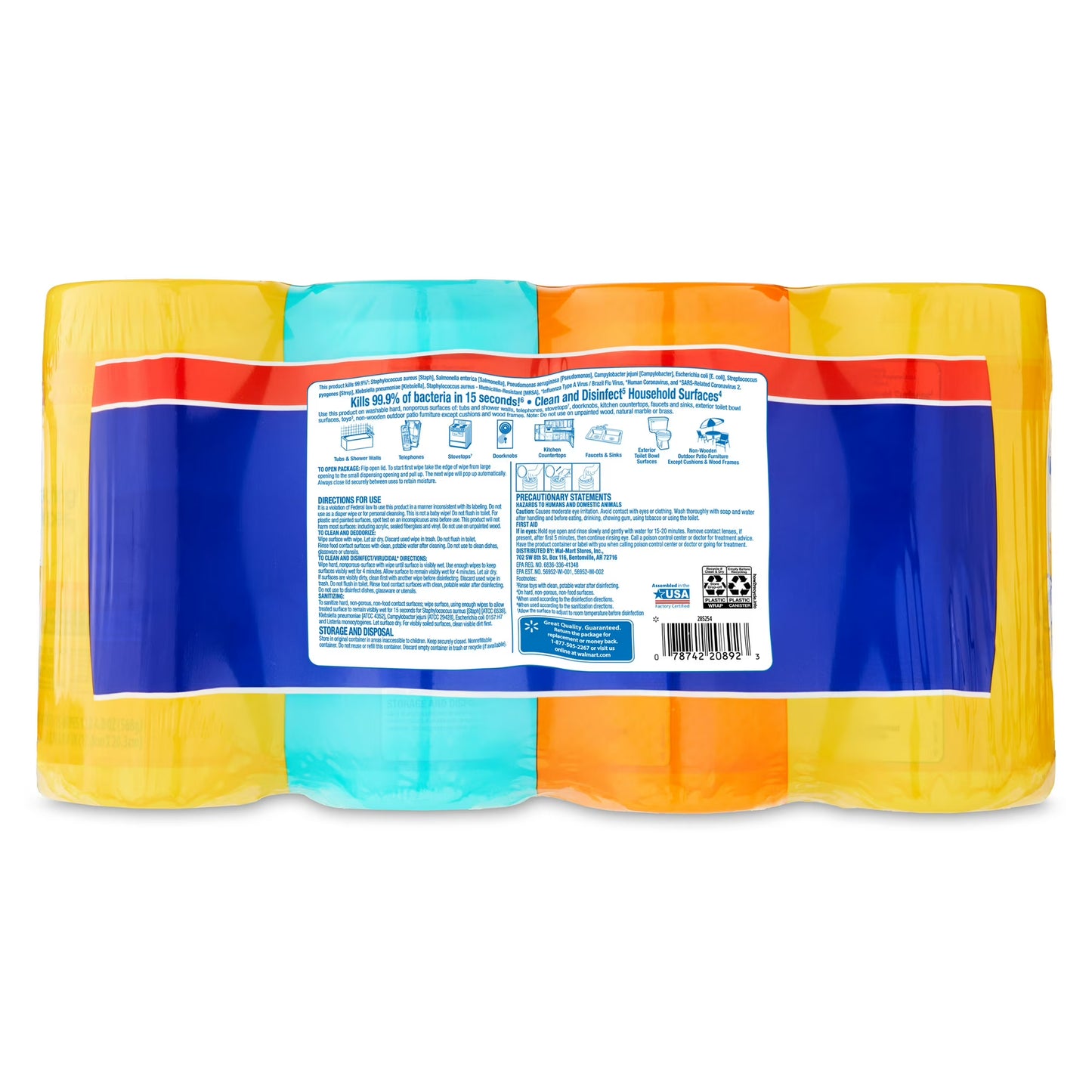 Great Value Disinfecting Wipes – 300 Count, 4 Pack